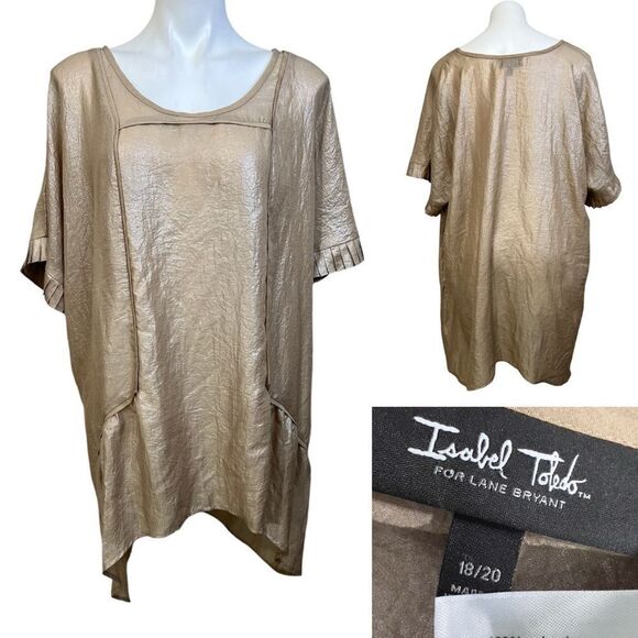 Lane Bryant Tops - Isabel Toledo x Lane Bryant tunic plus size 18/20 semi-sheer office casual -4